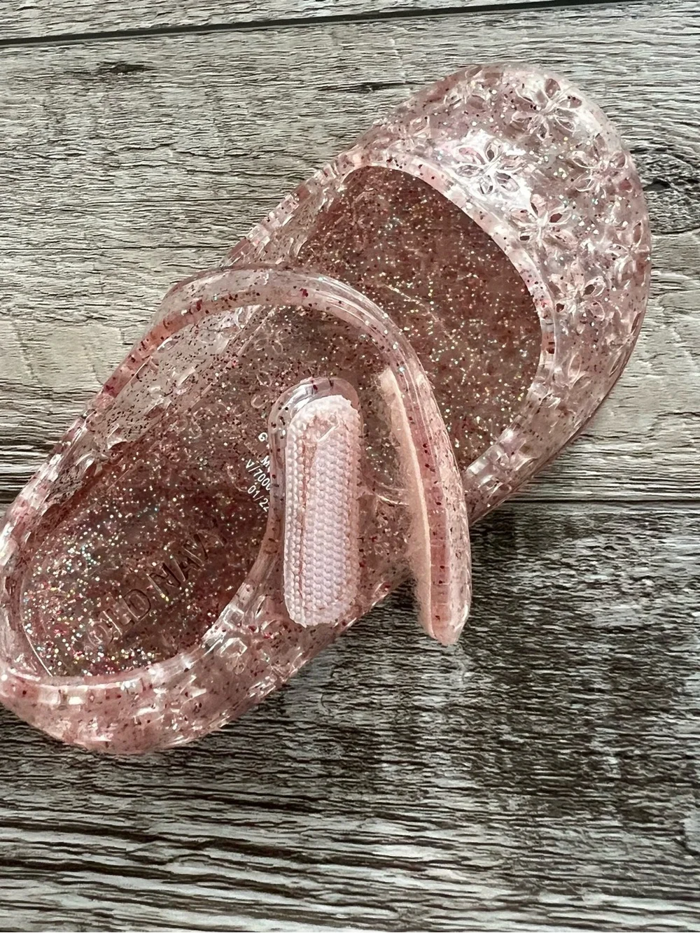 Old Navy Girls Baby Flower Jelly Shoes Size 12-18 Months